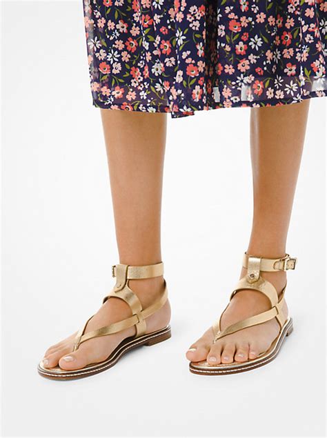 michael kors pearson leather sandals|michael kors closed toe sandals.